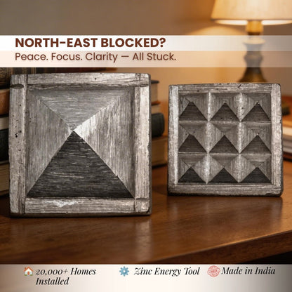 Ishanya Vastu Zinc Pyramid North East Corner Cut, Toilet, Kitchen, Bedroom Vastu Dosh Correction - plusvalueindia