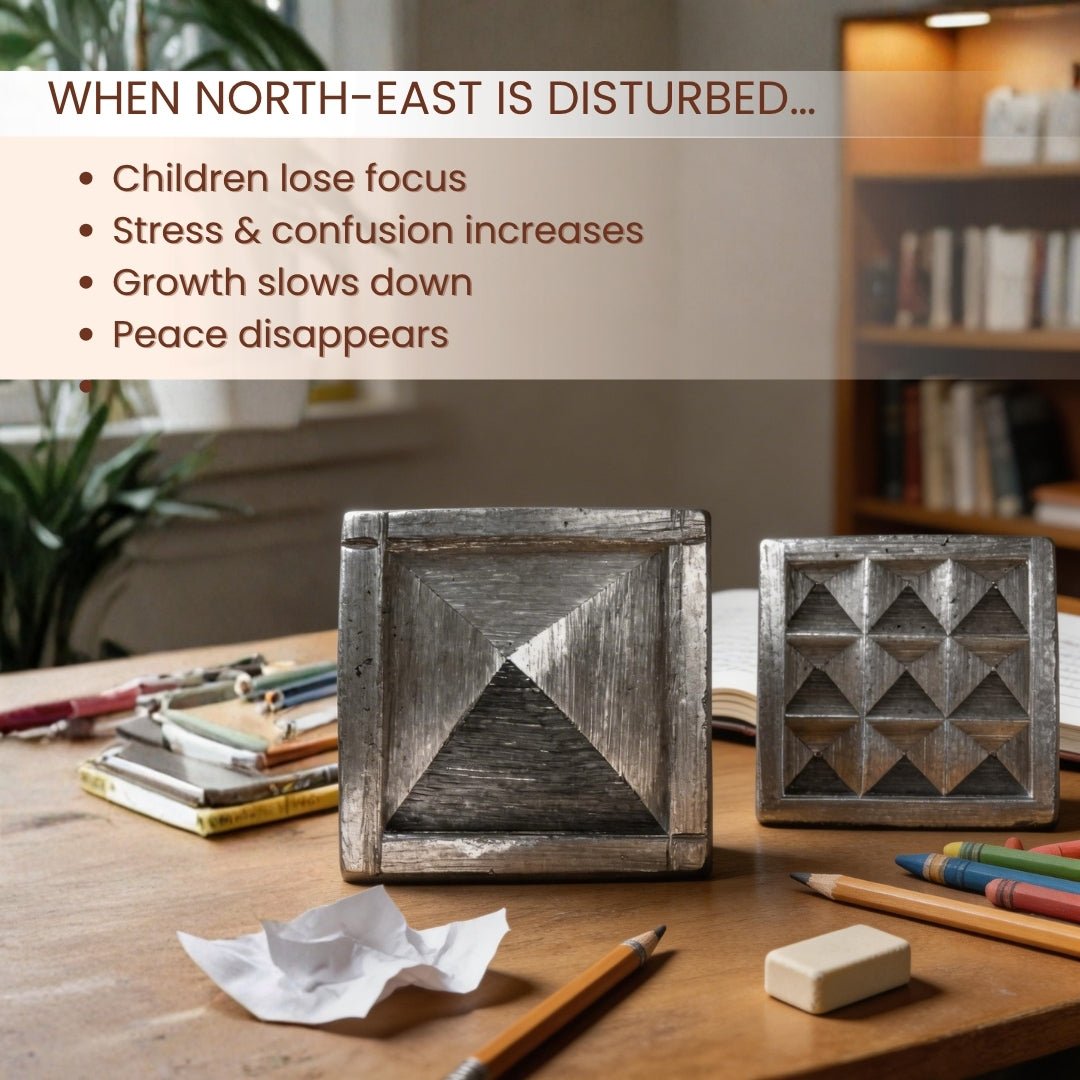 Ishanya Vastu Zinc Pyramid North East Corner Cut, Toilet, Kitchen, Bedroom Vastu Dosh Correction - plusvalueindia