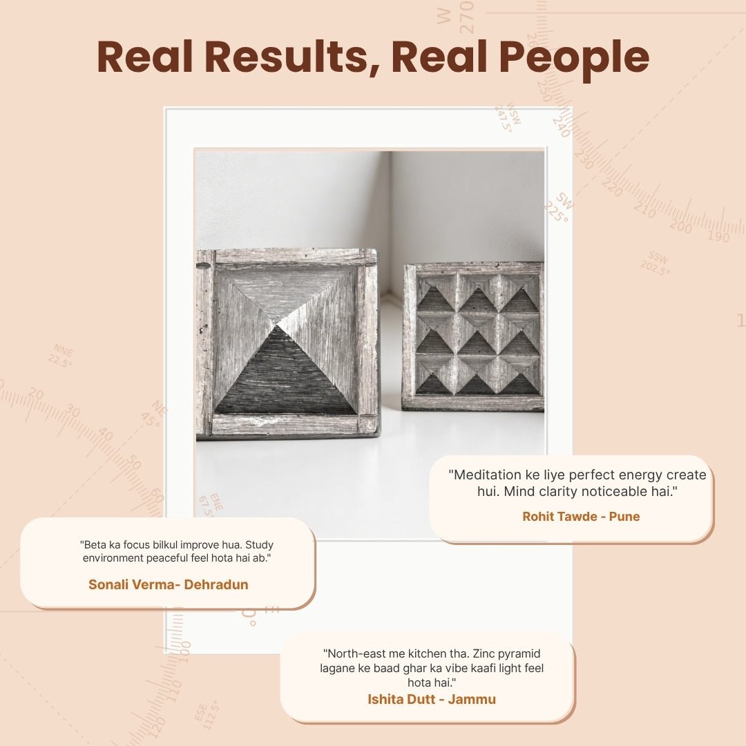 Ishanya Vastu Zinc Pyramid North East Corner Cut, Toilet, Kitchen, Bedroom Vastu Dosh Correction - plusvalueindia