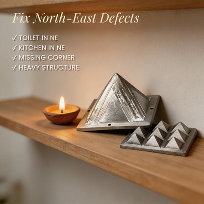 Ishanya Vastu Zinc Pyramid North East Cut, Kitchen, Toilet, Bedroom Vastu Dosh Remedies 2.5 Inches - plusvalueindia