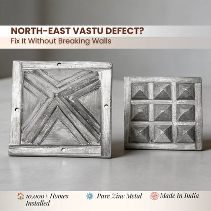 Ishanya Vastu Zinc Pyramid North East Cut, Kitchen, Toilet, Bedroom Vastu Dosh Remedies 2.5 Inches - plusvalueindia