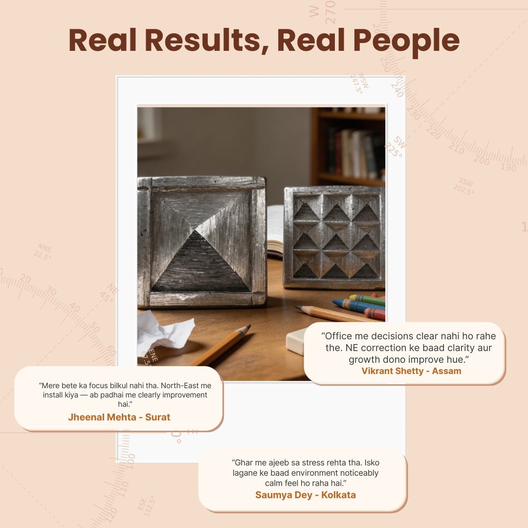 Ishanya Vastu Zinc Pyramid North East Cut, Kitchen, Toilet, Bedroom Vastu Dosh Remedies 2.5 Inches - plusvalueindia