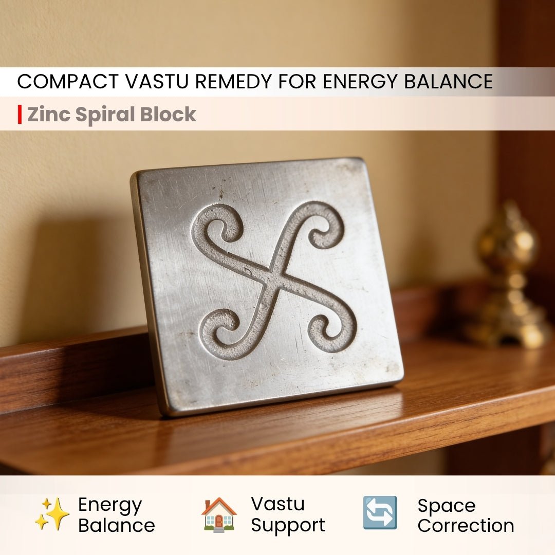Zinc Spiral Block for North-East Cut, Toilet, Bedroom, Kitchen Ishanya Vastu Dosh Nivaran - plusvalueindia