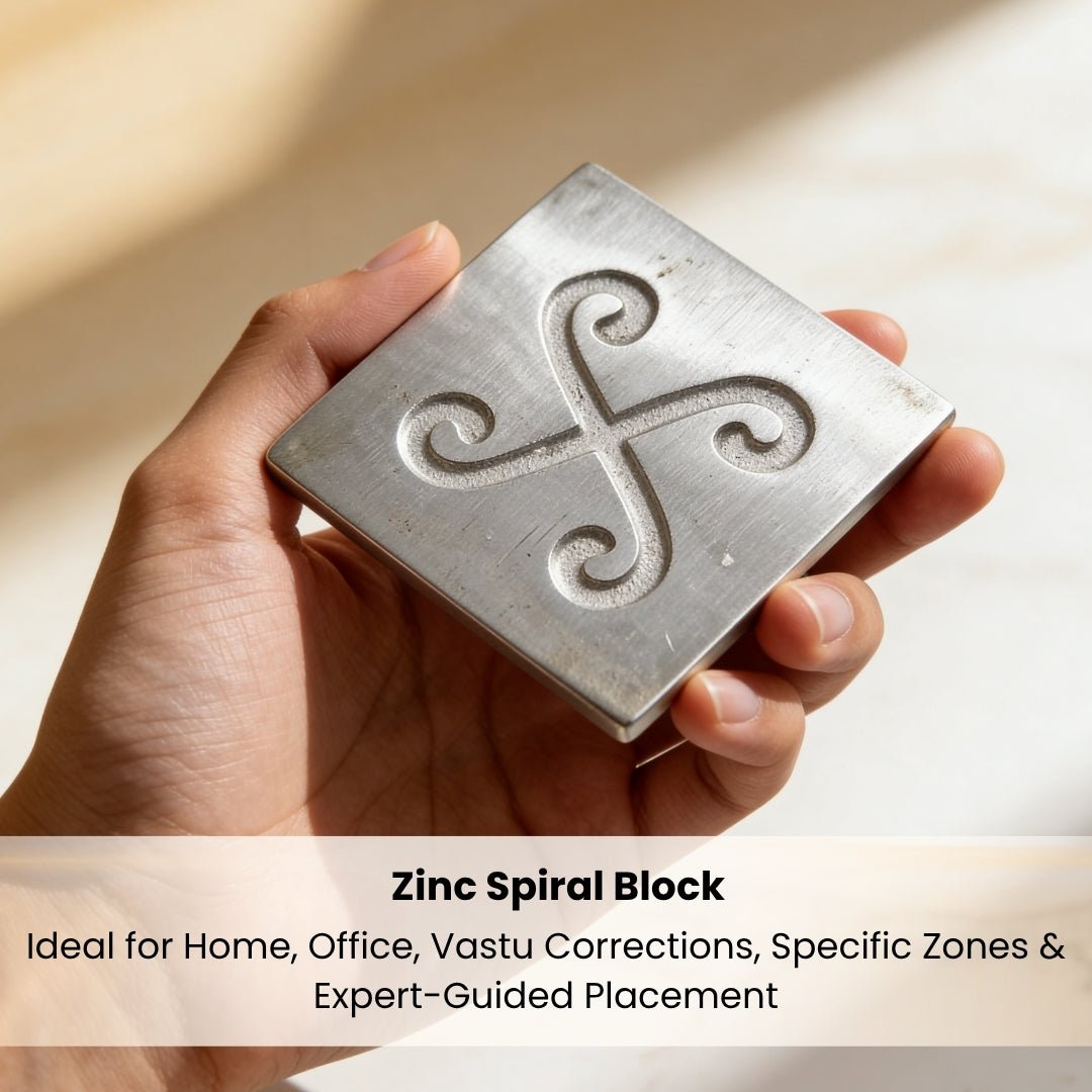 Zinc Spiral Block for North-East Cut, Toilet, Bedroom, Kitchen Ishanya Vastu Dosh Nivaran - plusvalueindia