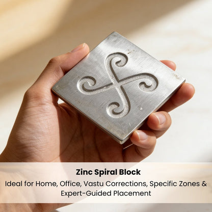 Zinc Spiral Block for North-East Cut, Toilet, Bedroom, Kitchen Ishanya Vastu Dosh Nivaran - plusvalueindia