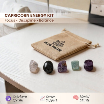 Zodiac Crystal Bag For Capricorn Sign Lucky Birth Gemstones & Crystal Stones [December 22 - January 19] - plusvalueindia