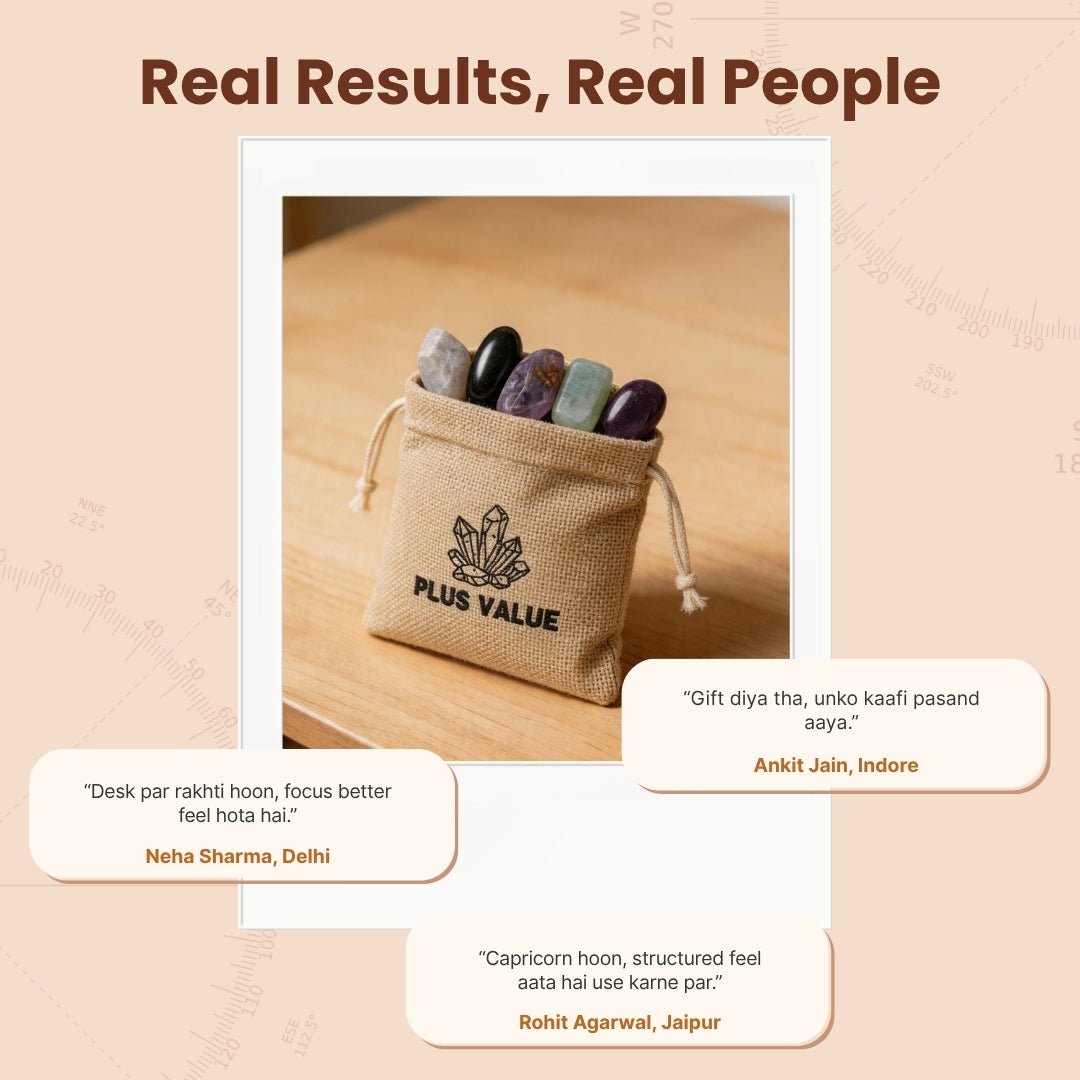 Zodiac Crystal Bag For Capricorn Sign Lucky Birth Gemstones & Crystal Stones [December 22 - January 19] - plusvalueindia