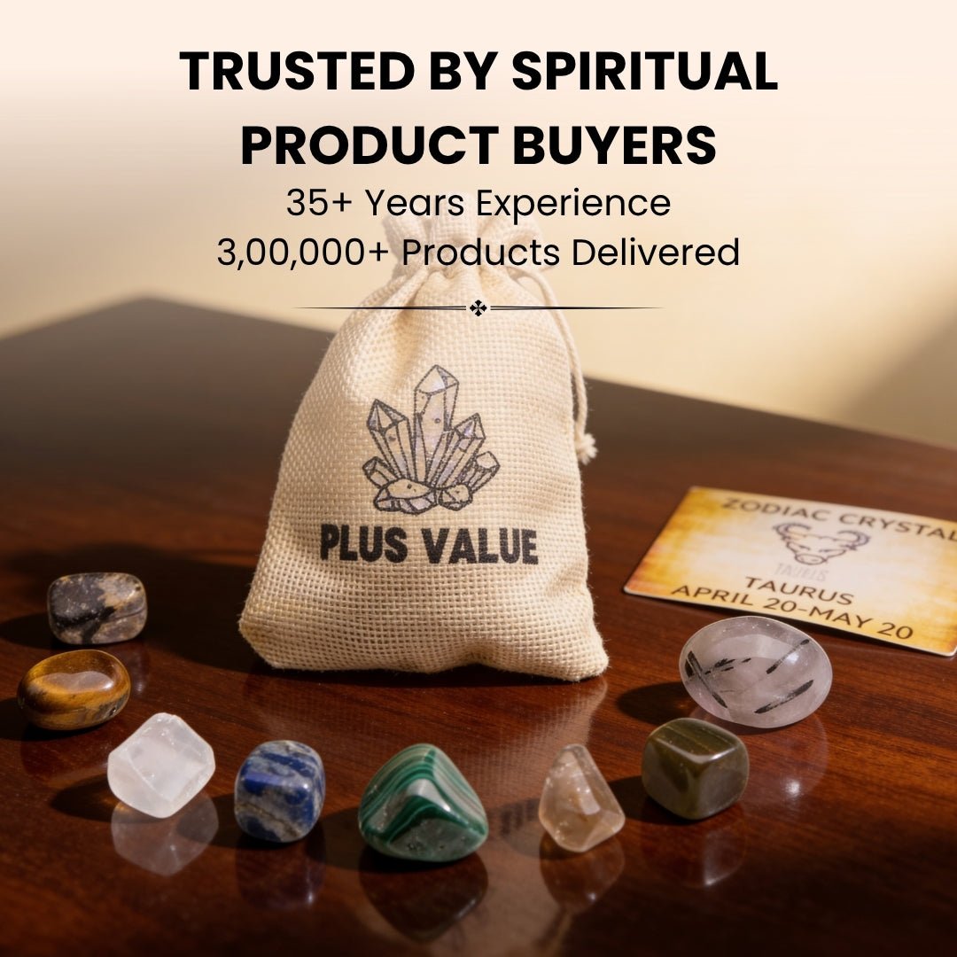 Zodiac Crystal Bag For Taurus Sign Lucky Birth Gemstones & Crystal Stones [April 20 - May 20] - plusvalueindia