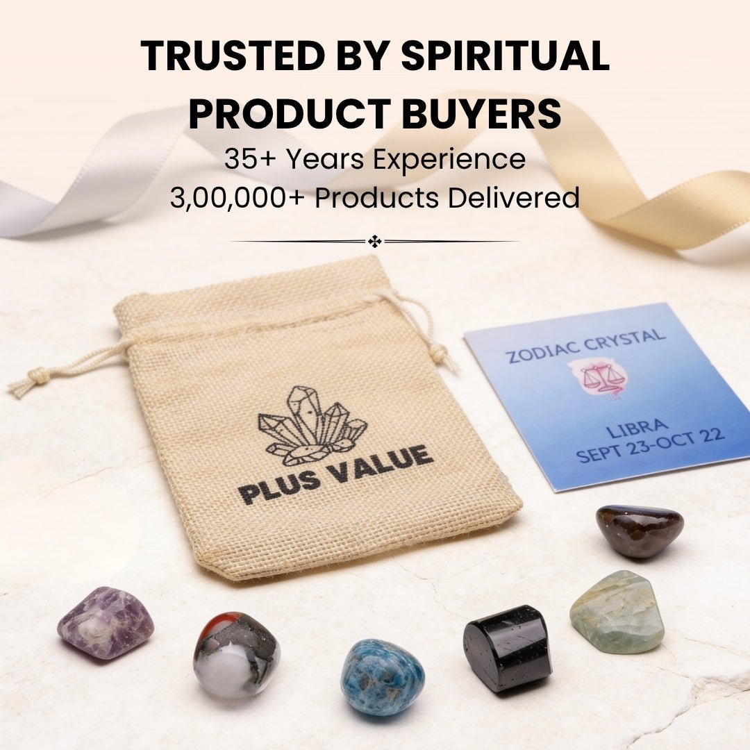 Zodiac Crystal Bag For Libra Lucky Birth Gemstones & Crystal Stones [September 23 - October 22] - plusvalueindia