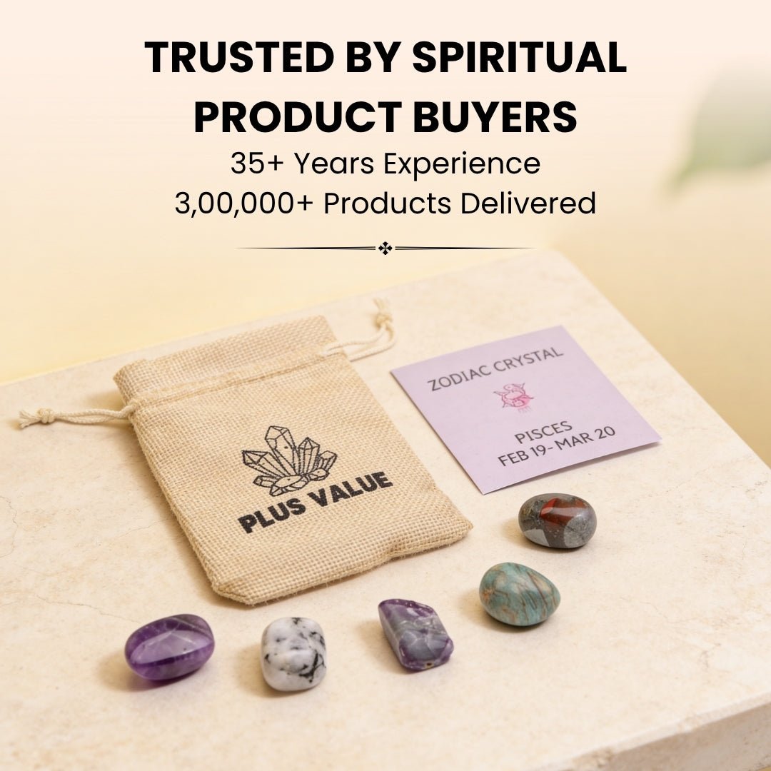 Zodiac Crystal Bag For Pisces Sign Lucky Birth Gemstones & Crystal Stones [February 19 - March 20] - plusvalueindia
