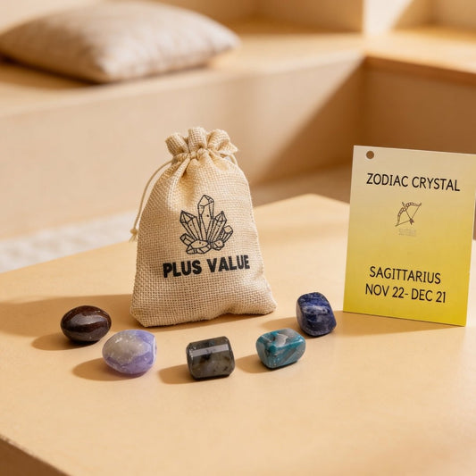 Zodiac Crystal Bag For Sagittarius Sign Lucky Birth Gemstones & Crystal Stones [November 22 - December 21] - plusvalueindia