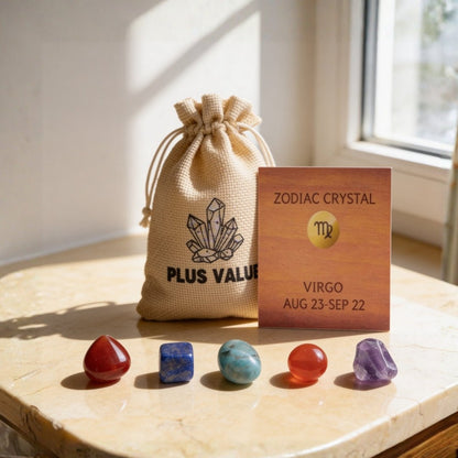 Zodiac Crystal Bag For Virgo Sign Lucky Birth Gemstones & Crystal Stones [August 23 - September 22] - plusvalueindia