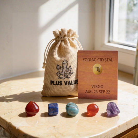 Zodiac Crystal Bag For Virgo Sign Lucky Birth Gemstones & Crystal Stones [August 23 - September 22] - plusvalueindia