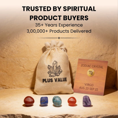 Zodiac Crystal Bag For Virgo Sign Lucky Birth Gemstones & Crystal Stones [August 23 - September 22] - plusvalueindia
